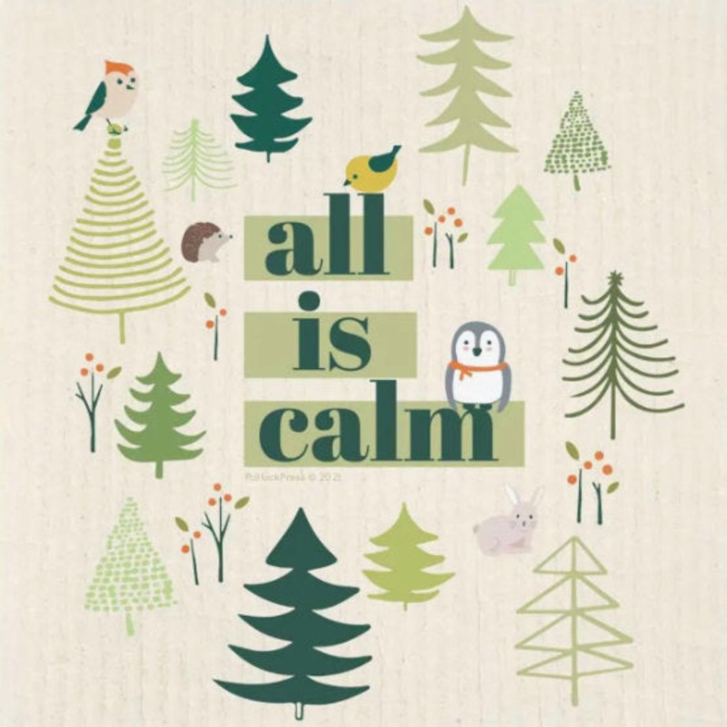 All is Calm Swedish Dishcloth