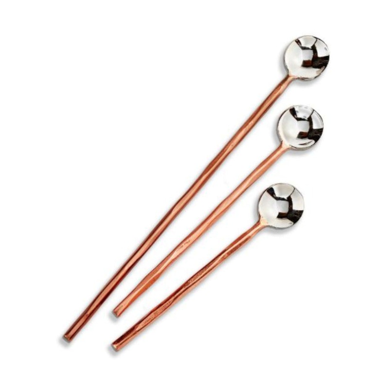 Copper forged spoon S/3