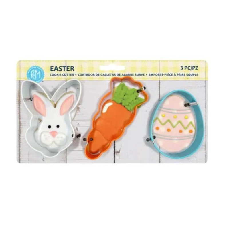 EASTER 3PC COLOR COOKIE CUTTER SET