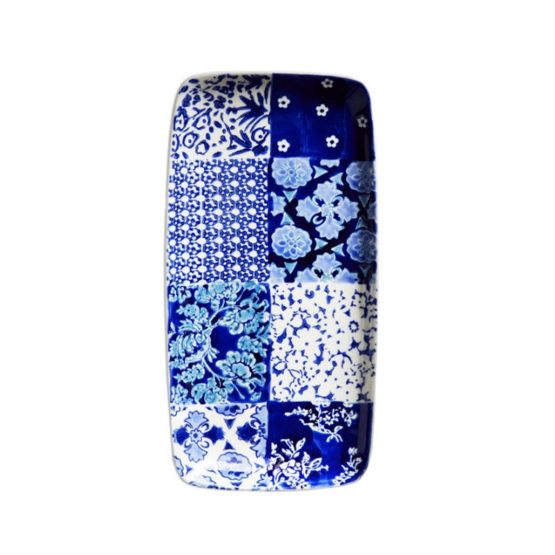 Lisbon Rectangular Platter Blue