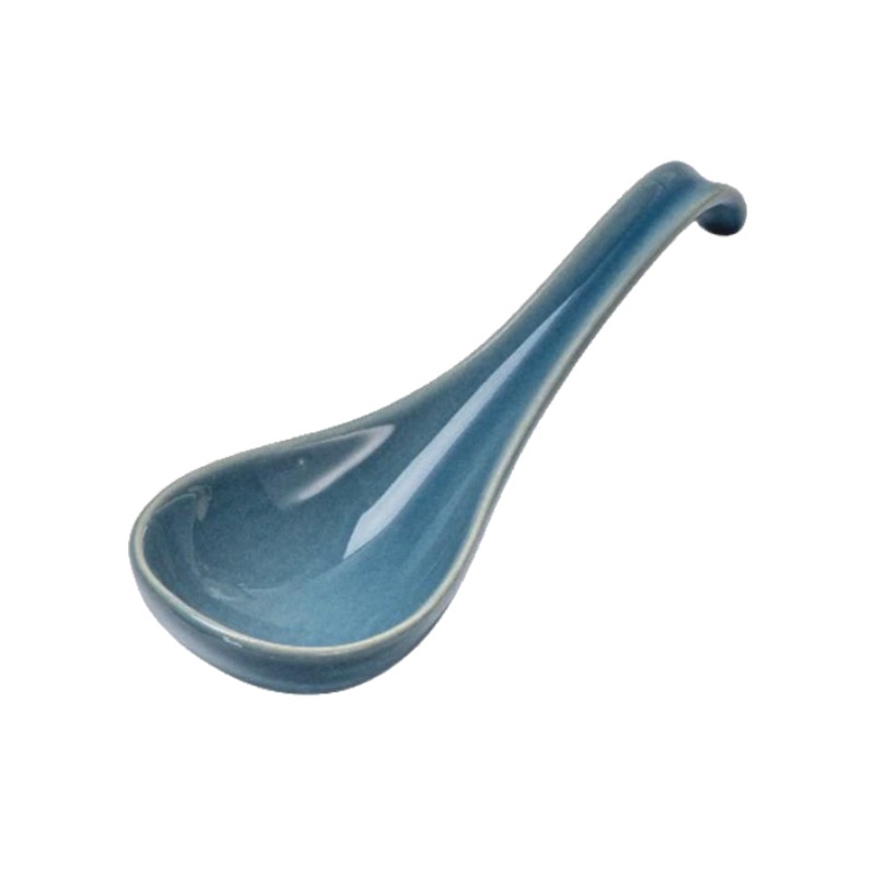 Porcelain Soup Spoon Blue