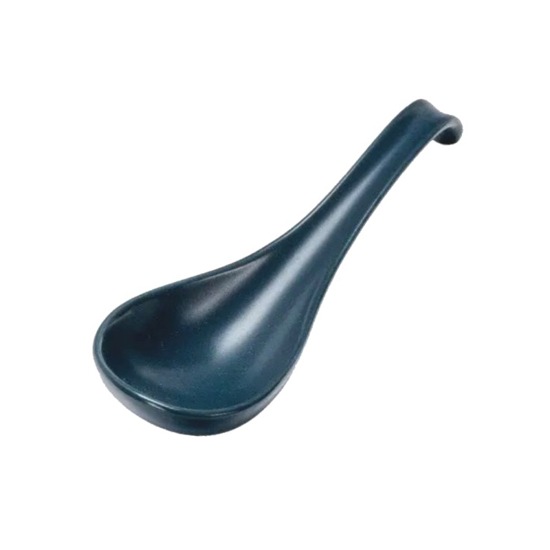 Porcelain Soup Spoon Navy Blue