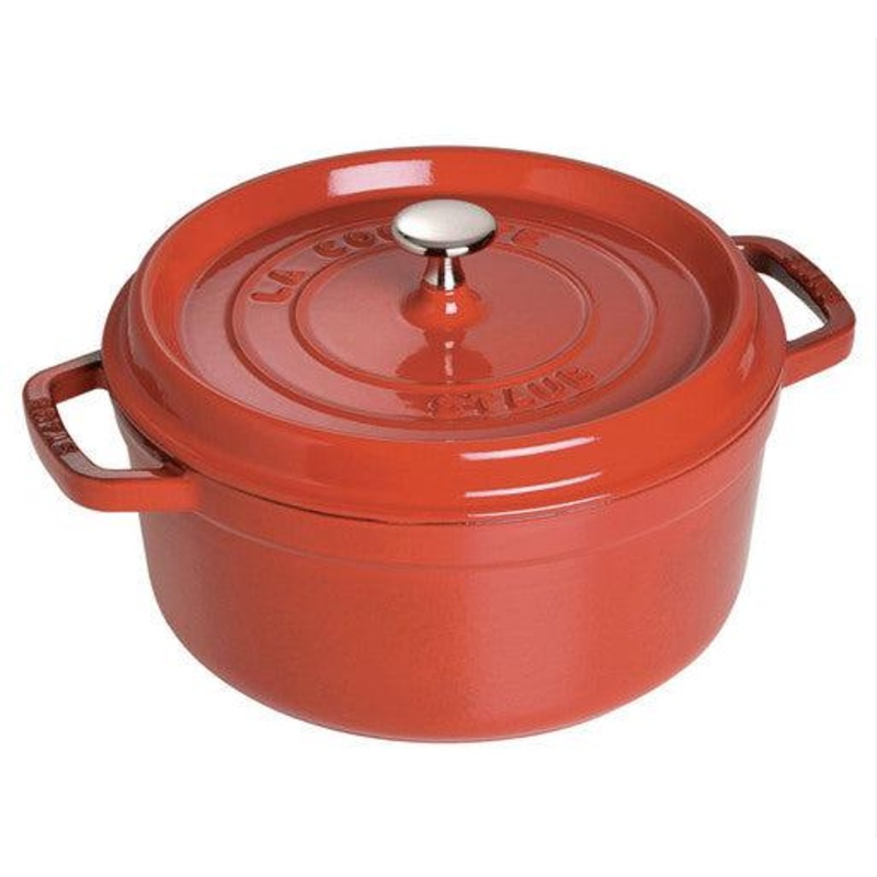 Staub 4 QT Round Cocotte Cherry