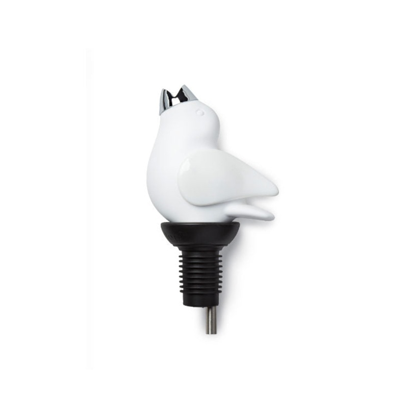 White Chirpy Top Wine Pourer