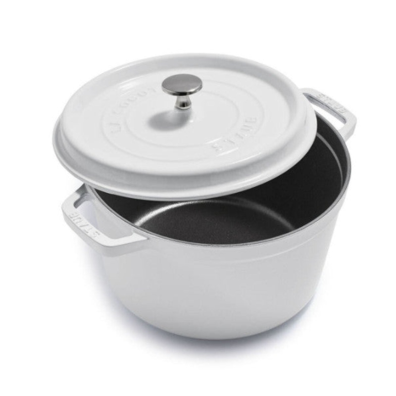 5 QT ROUND TALL COCOTTE WHITE