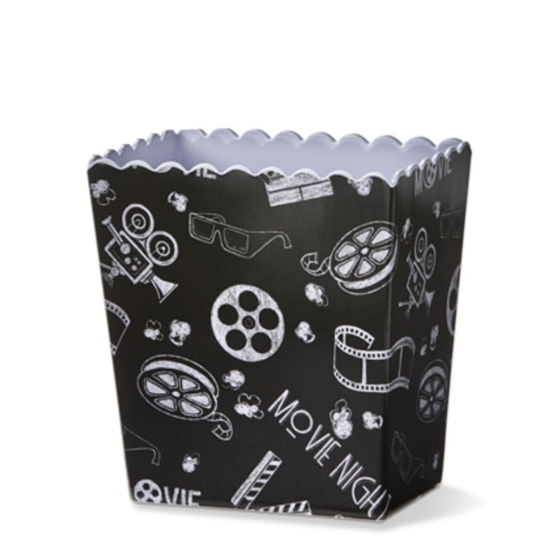 Black Multi Movie Night Melamine Popcorn Box