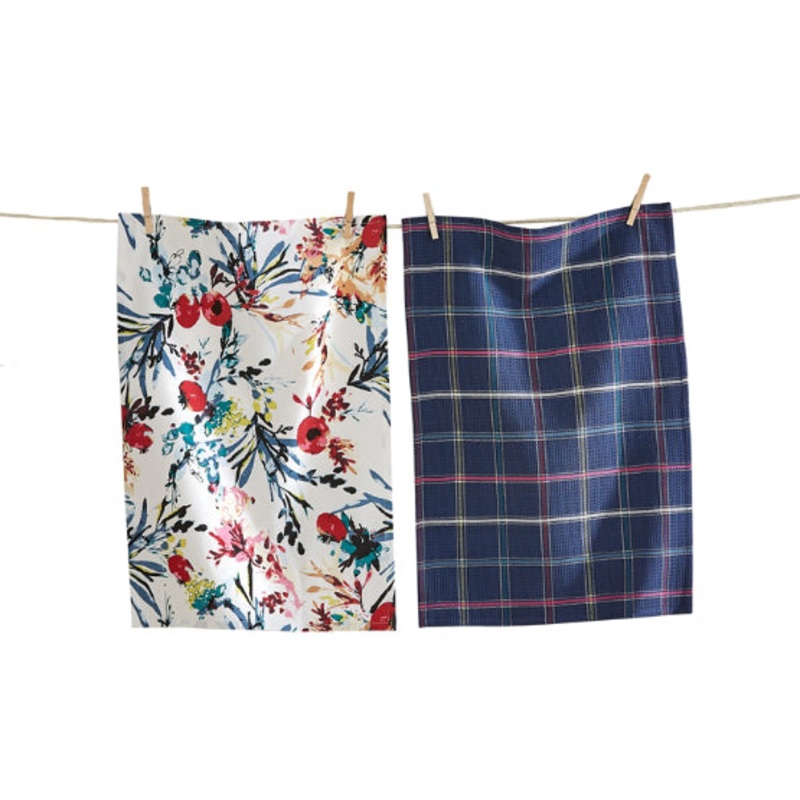 BLUE AUTUMN BOTANICAL TOWEL S/2