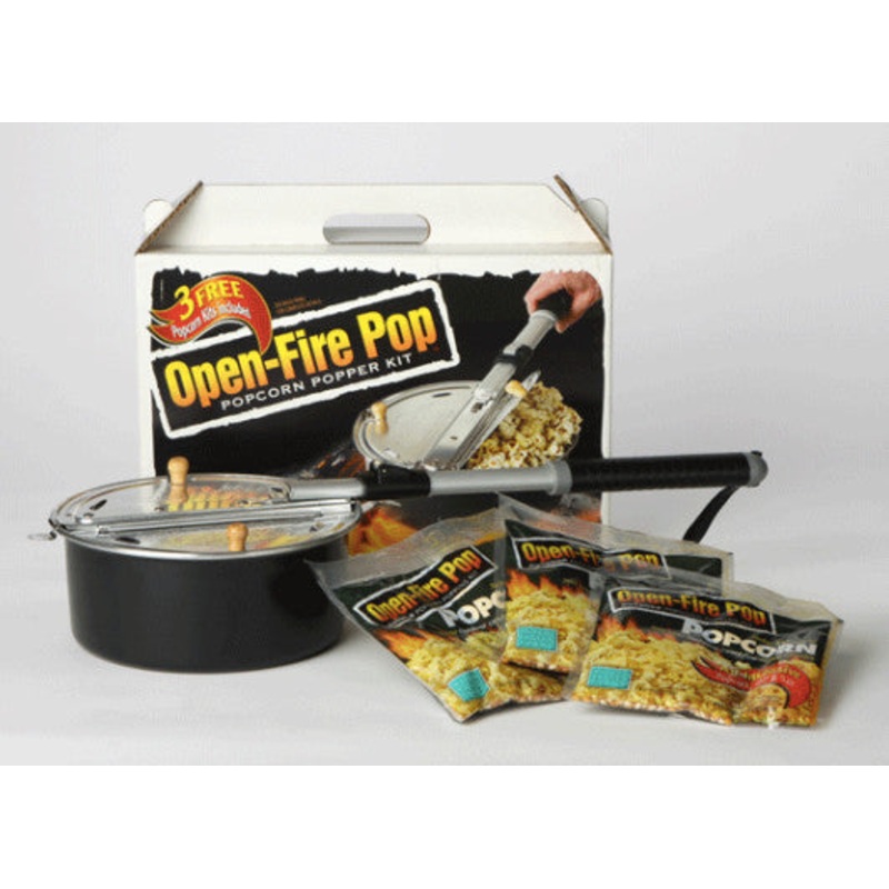 OPEN-FIRE POP OUTDOOR POPCORN POPPER