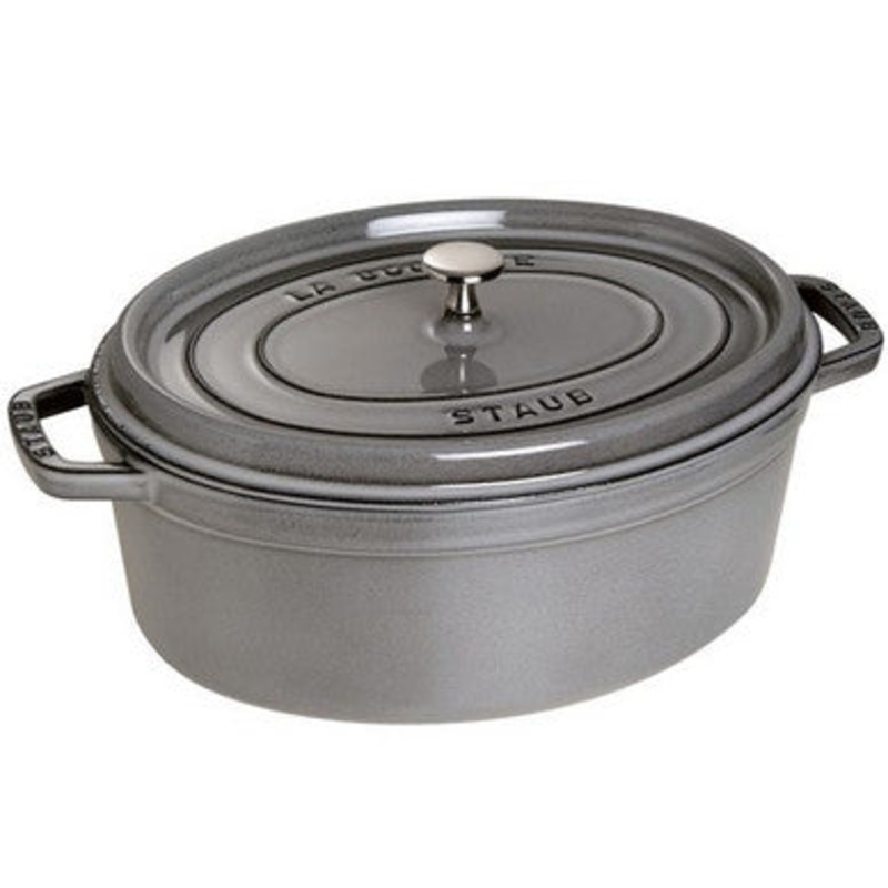 GRAPHITE GREY 7 QT OVAL COCOTTE