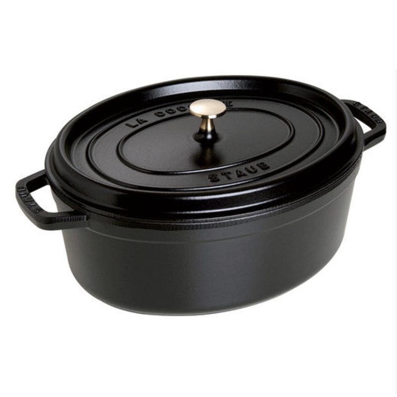 Staub Cast Iron 7-qt Oval Cocotte - Matte Black