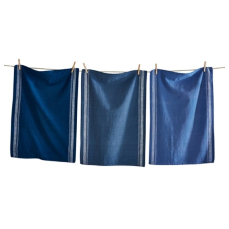 Blue Multi Summer House Stripe Towel S/3
