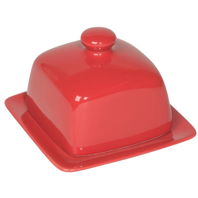 Butter Dish Square Red