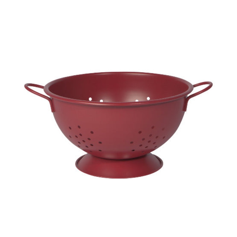 Colander Lg Matte Carmine