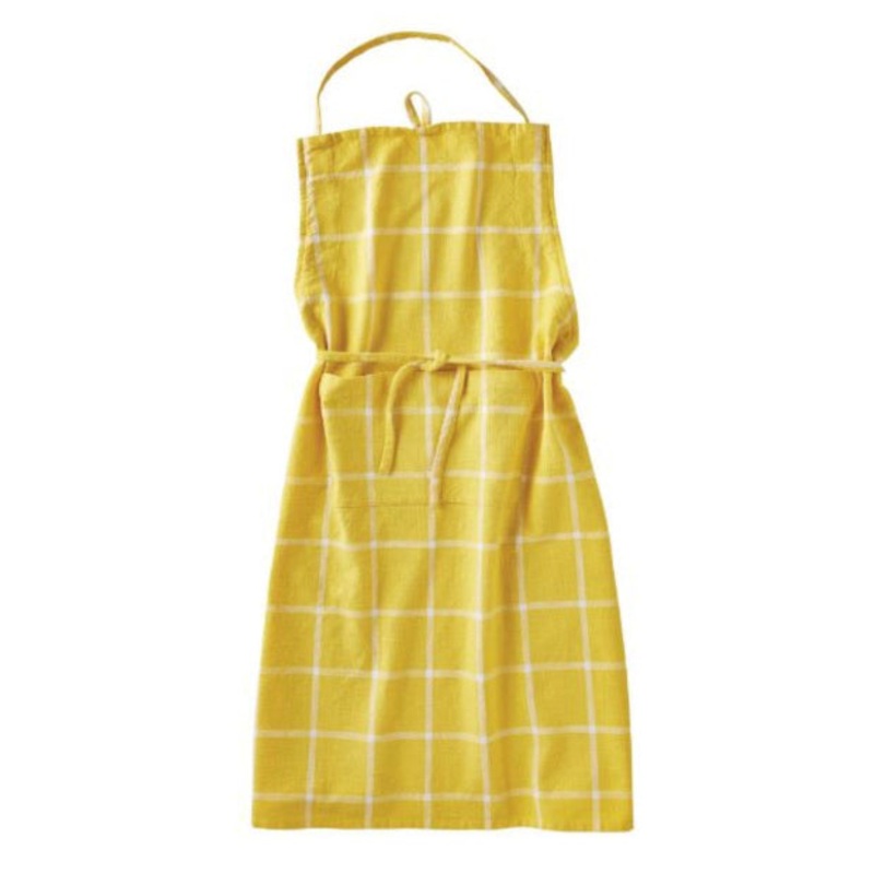 Yellow Classic Check Slub Apron
