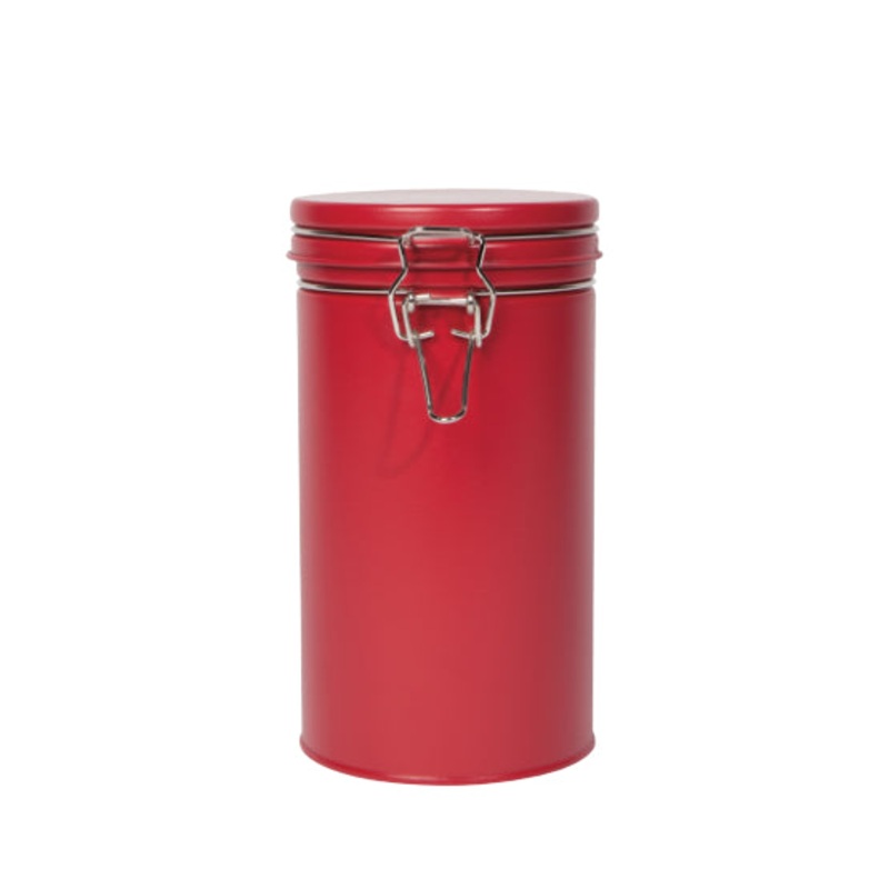 Canister Steel Lg Carmine