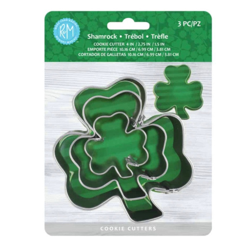 Shamrock 3 pc Cookie Cutter Set