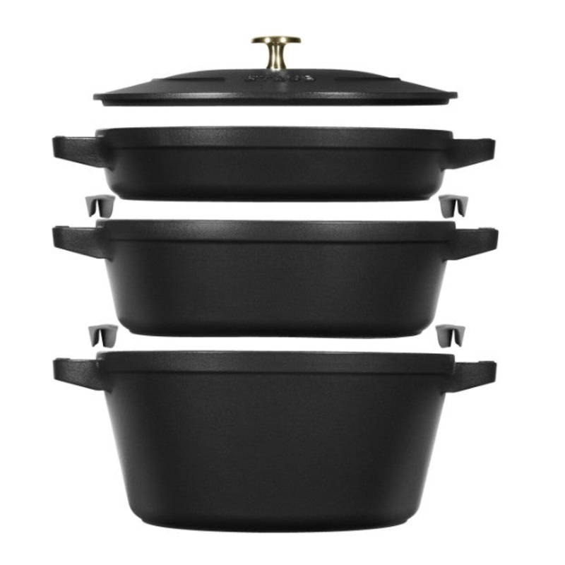 Stackable 4 pc Set Black