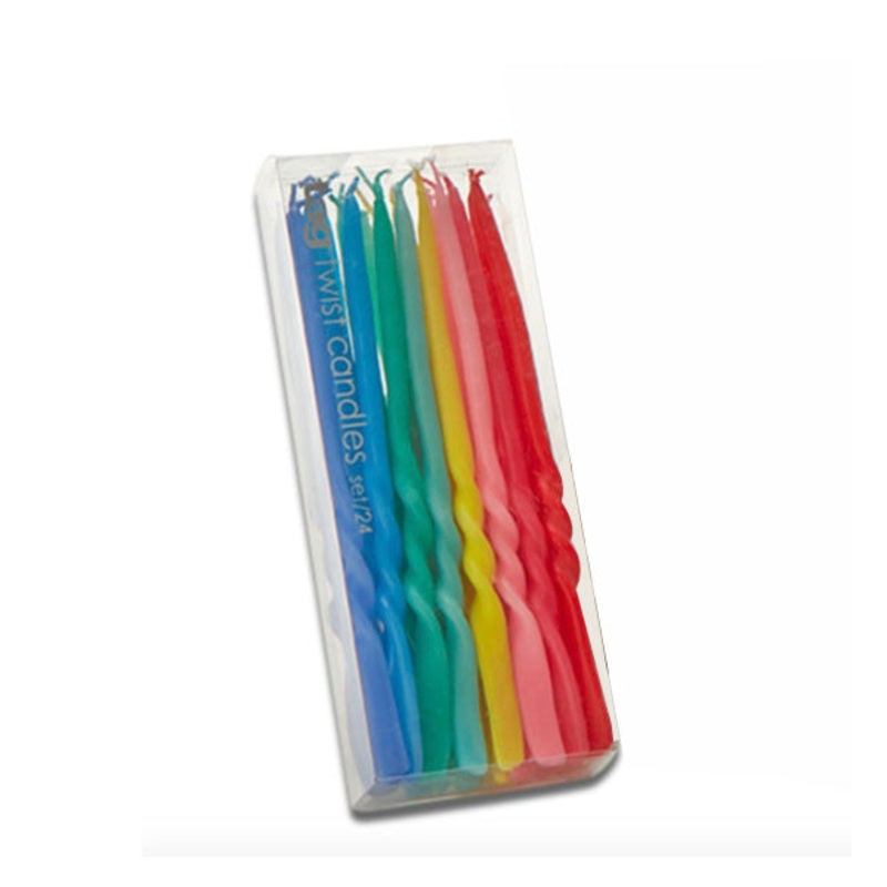 Twisted Mini Tapers Candles 24/pc