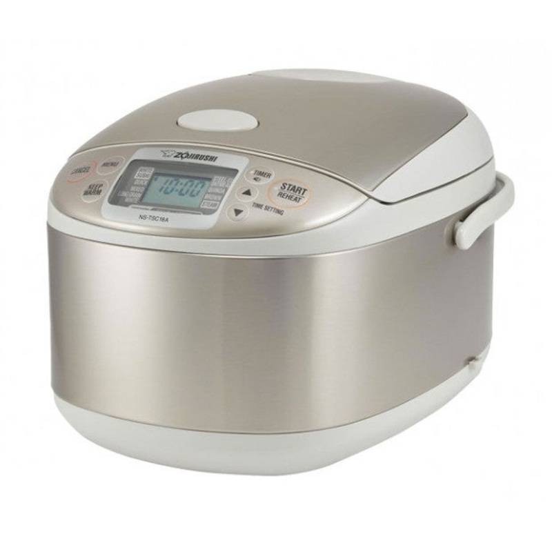 10 Cup Micom Stainless White Rice Cooker