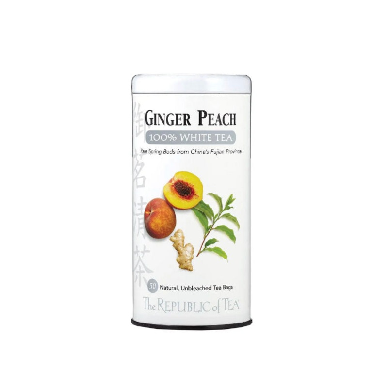Ginger Peach White Tea Bags 50