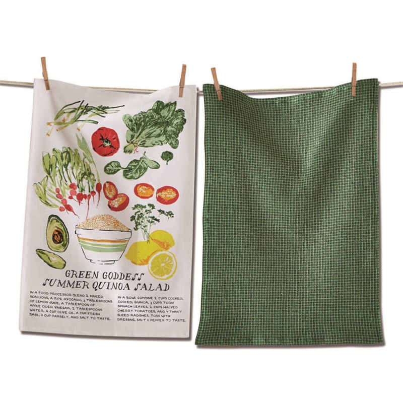 Green Goddess Salad Towel Set/2