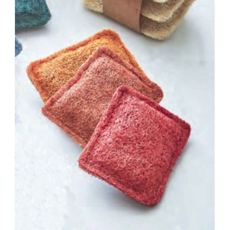 Multi Loofah Kitchen Scrubber S/3