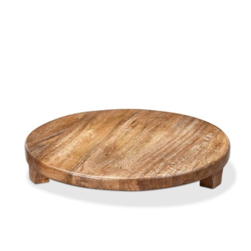 Natural Footed Round Board