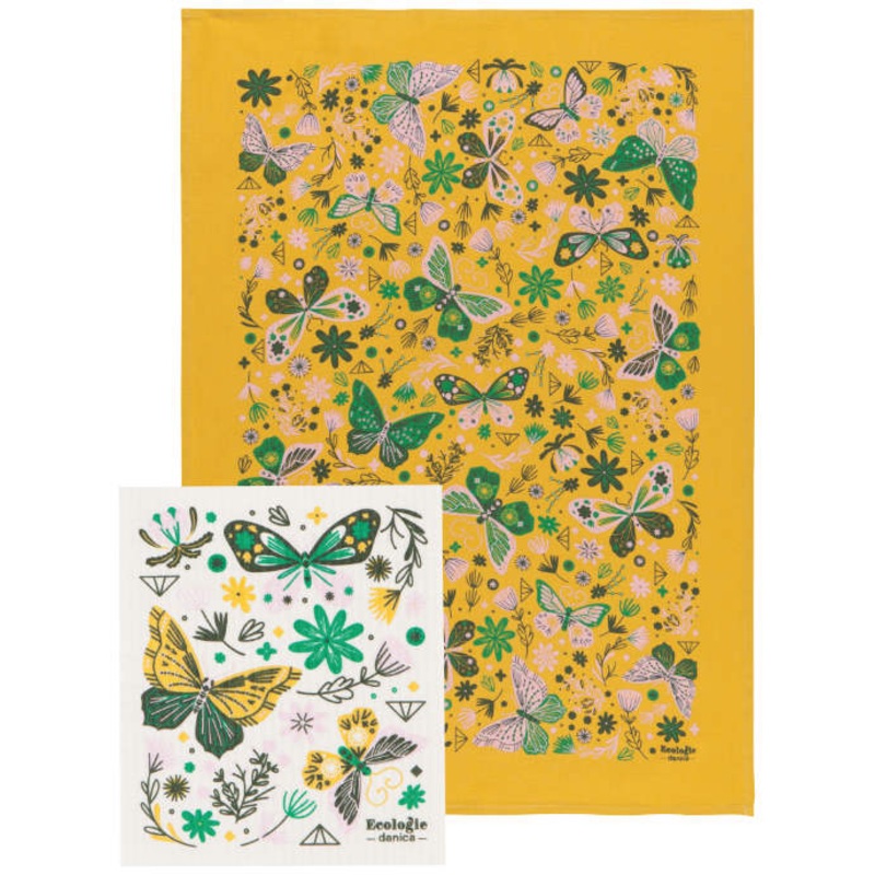 Flutter Dishtowel & Swedish Dishtowel S/2