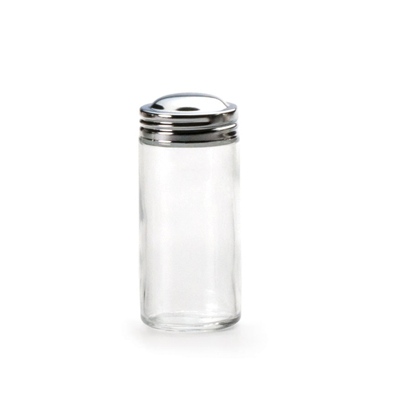 Glass Chrome Top Spice Jar