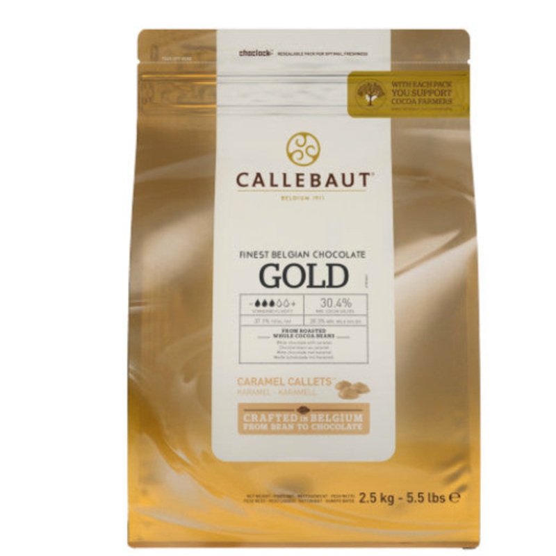 GOLD White Chocolate with Caramel 5.5 lb Callets