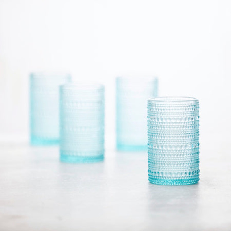 --Jupiter Pool Blue Ice Bev Glass 13oz