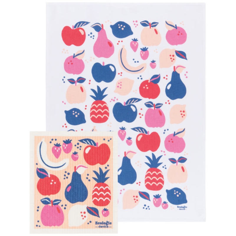 Tutti Frutti Towel & Swedish Dishtowel S/2