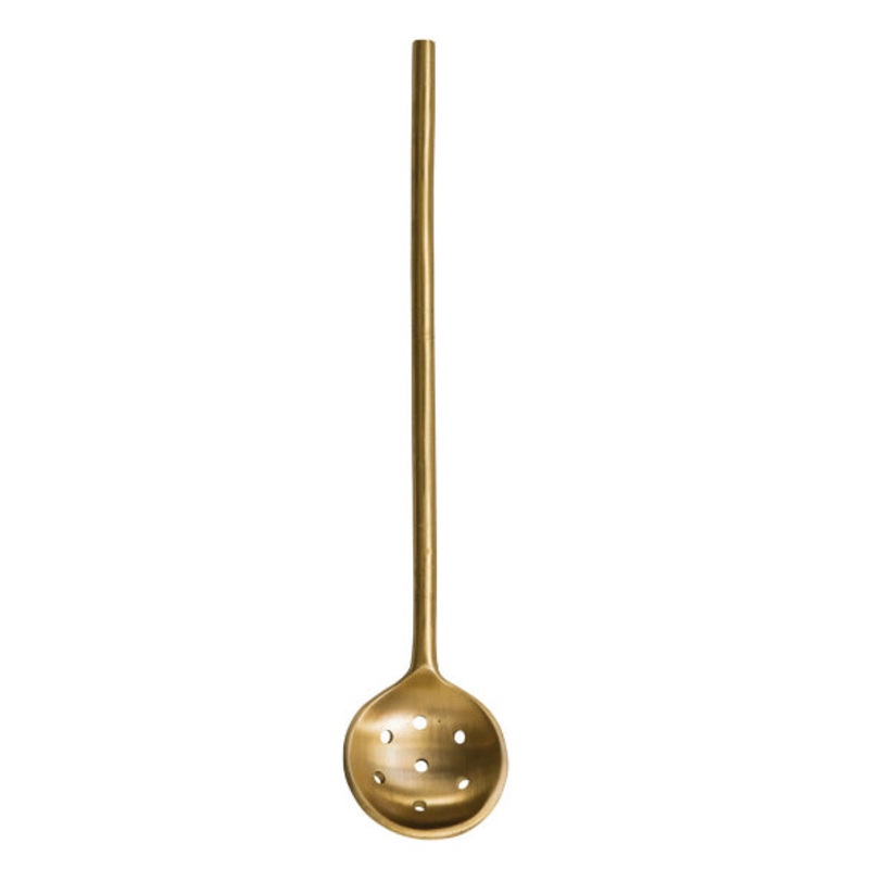 8" Brass Olive Spoon