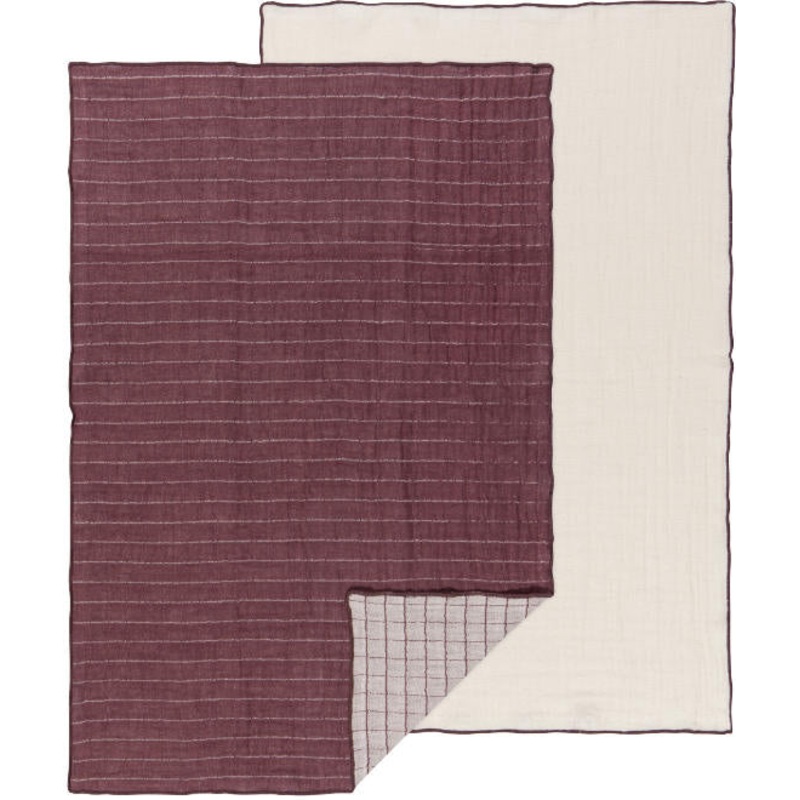 Ash Plum Double Gauze Towels 2 set