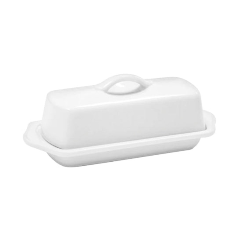 BUTTER DISH, WHITE