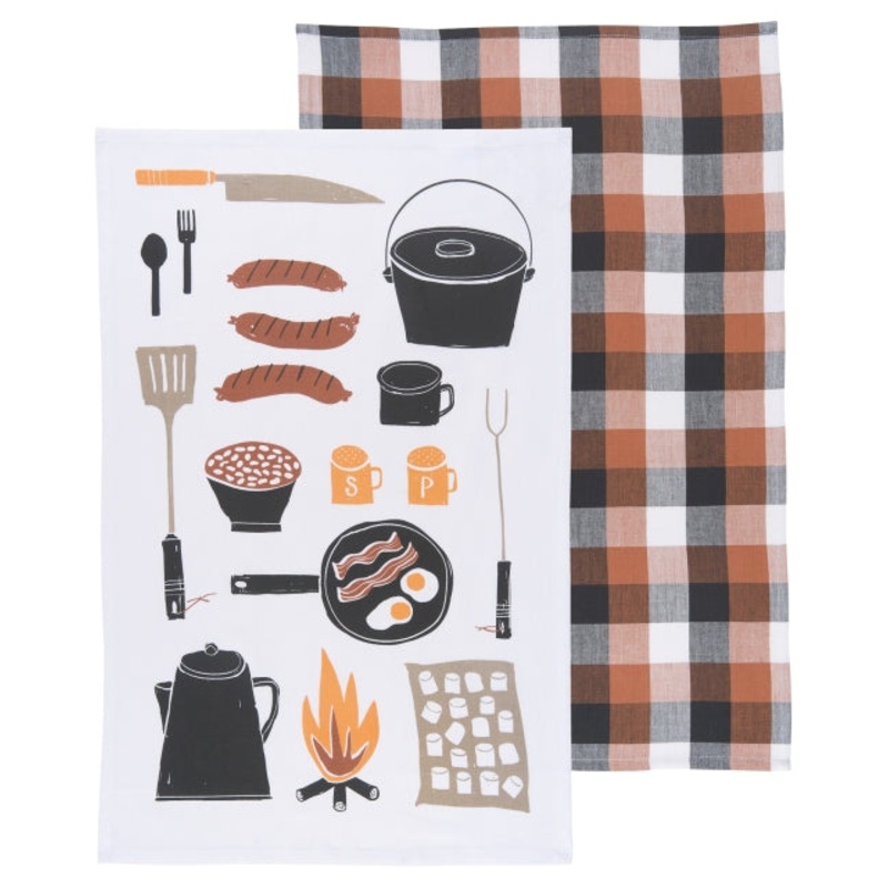 Camp Cookout Tea Towel Set/2