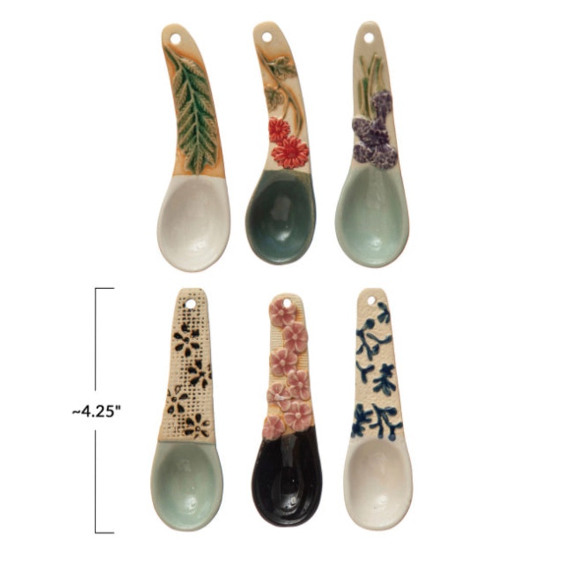Hand-Painted Spoon with Handle, asst