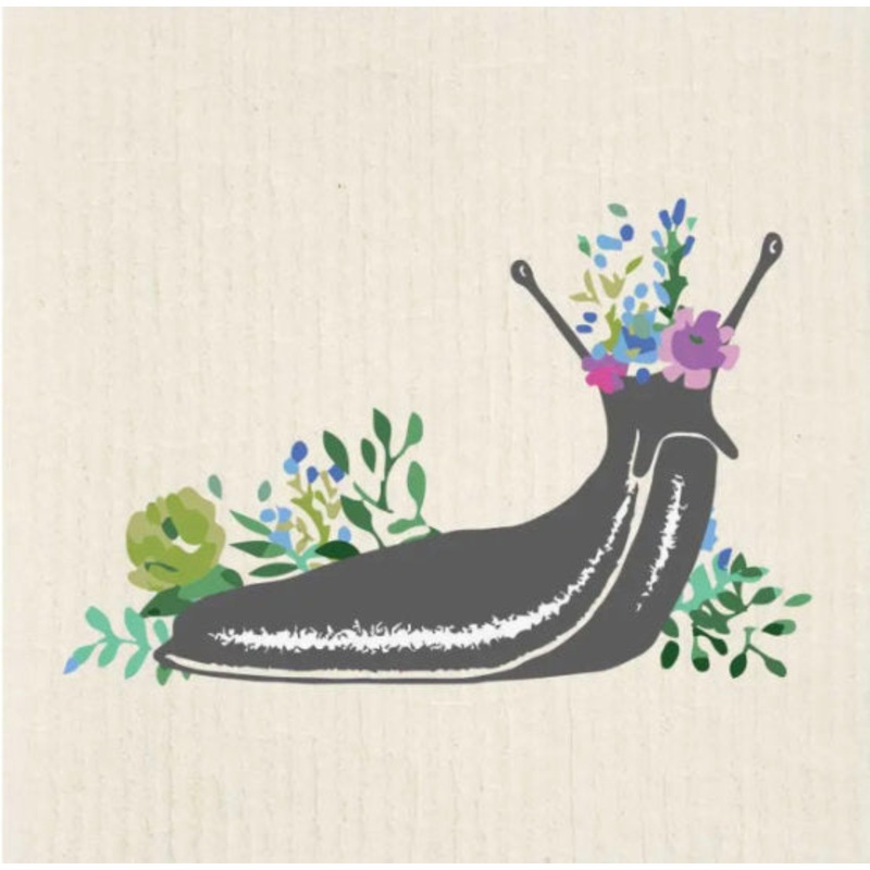 Pretty Slug Swedish Dishcloth
