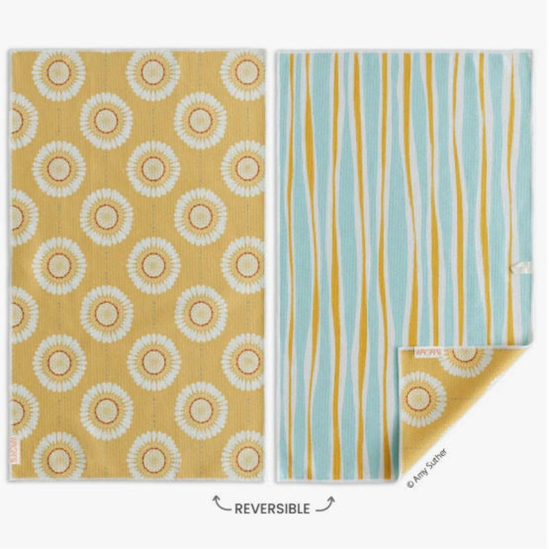 Sunflower Chains Microfiber Dishtowel