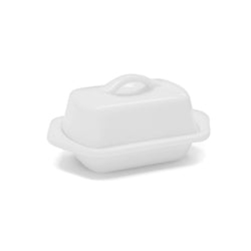 White Mini Butter Dish