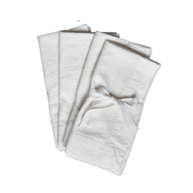 White Threads Slub Napkin 4/Set