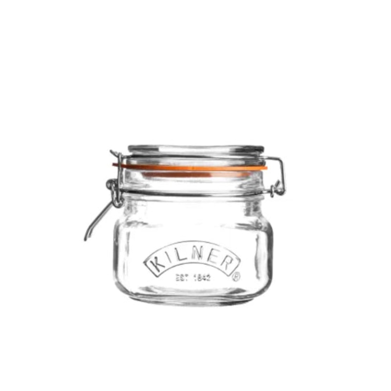 17 oz Clip Top Square Jar
