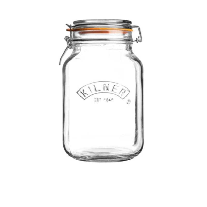 68 oz Clip Top Square Jar