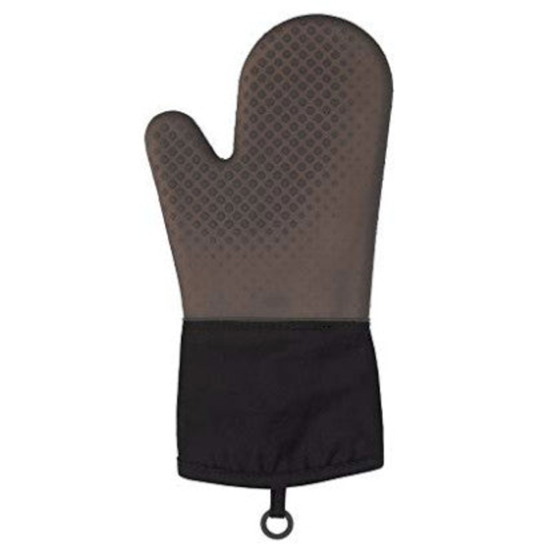 Black Silicone Oven Mitt