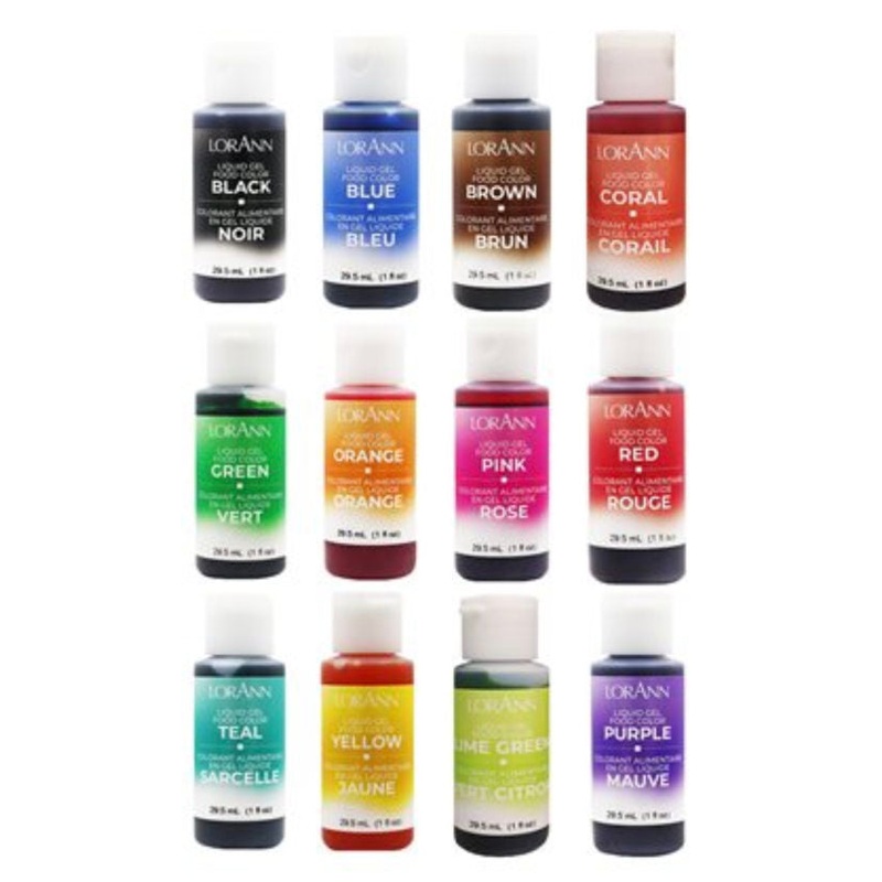 Liquid Gel Food Coloring, Assortment, 1oz