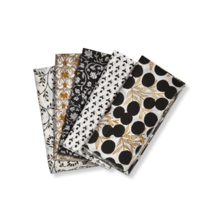 Multi Block Print Napkins Asst