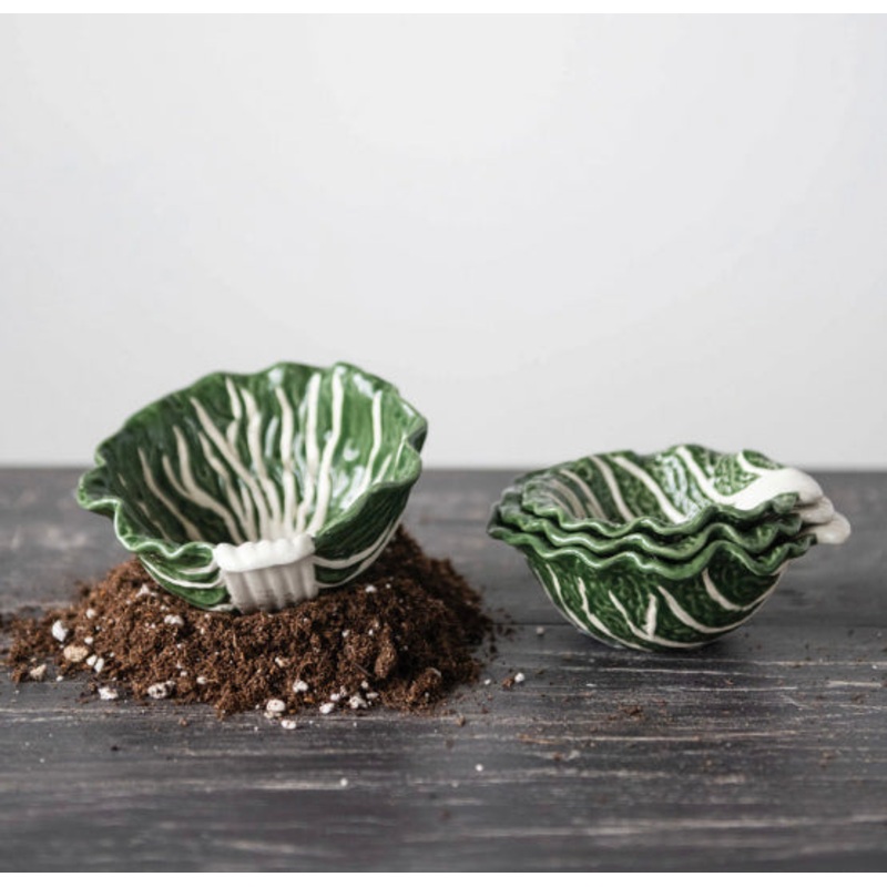 Stoneware Cabbage Bowls, Set of 4