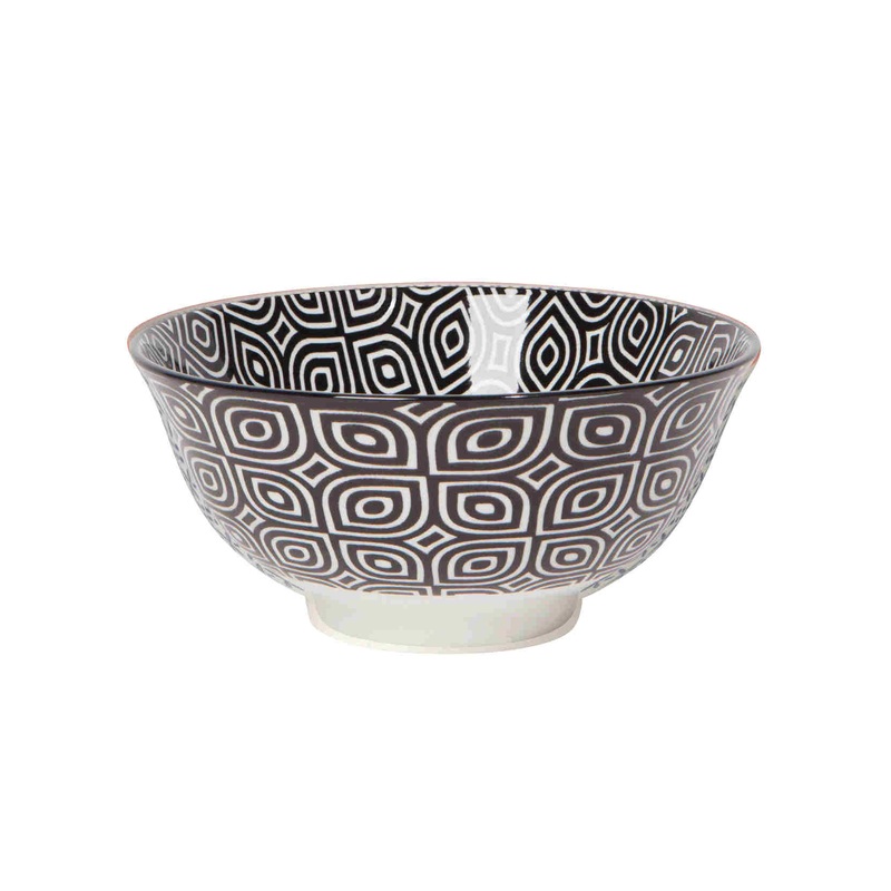 Black White Geo 6" Bowl