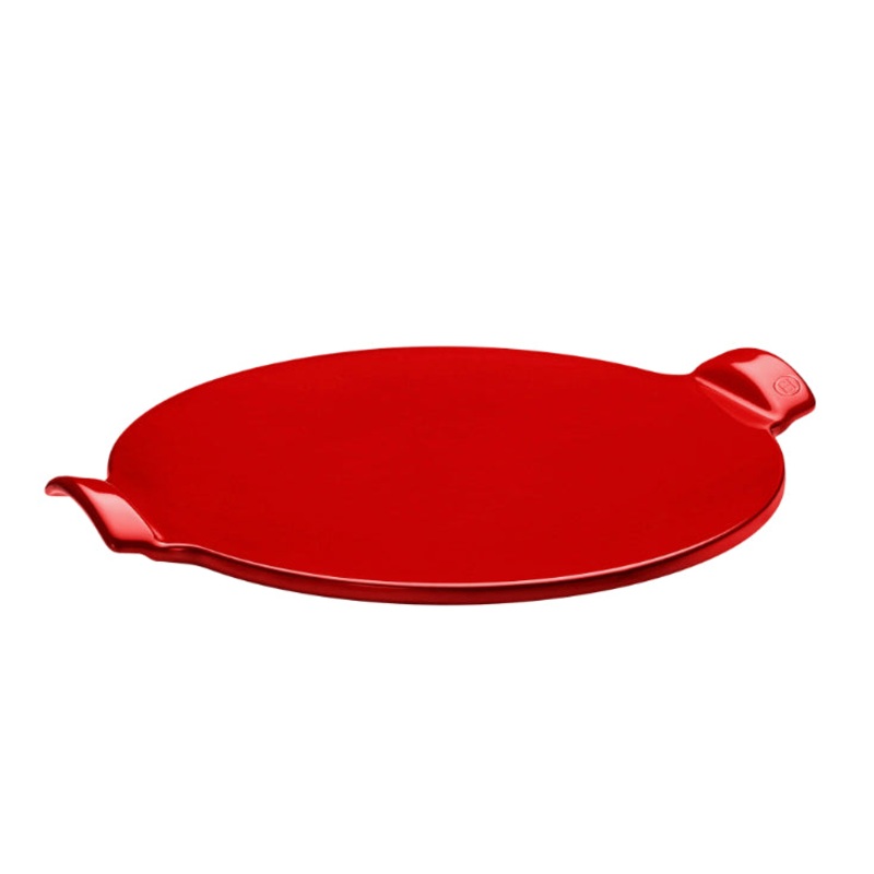 Burgundy Flame Round Smooth Pizza Stone