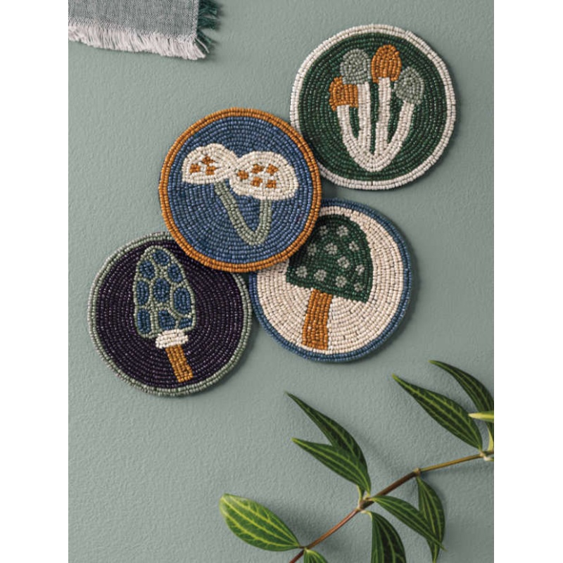 Coaster Set/4 Beaded Wildgrove